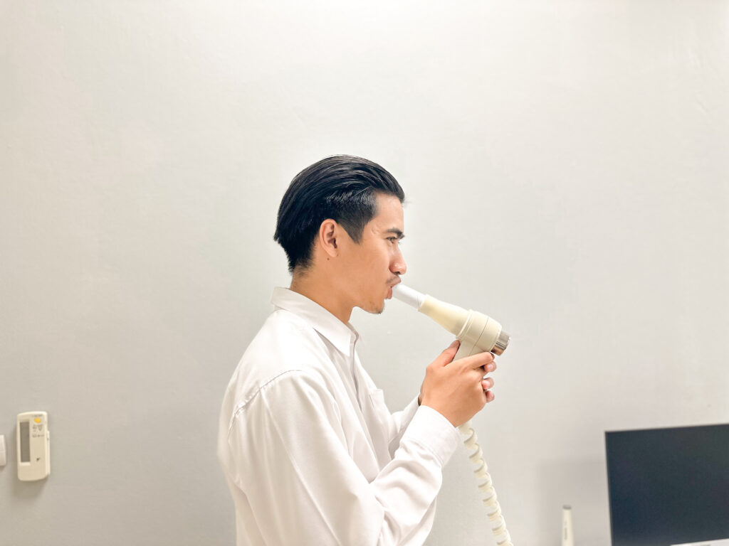 บริการตรวจสุขภาพนอกสถานที่ด้วยสิทธิประกันสังคม ตรวจสมรรถภาพการทำงานของปอด