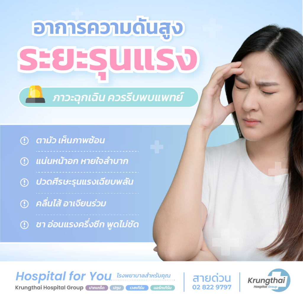 อาการความดันสูงในระยะรุนแรงหรือภาวะฉุกเฉิน