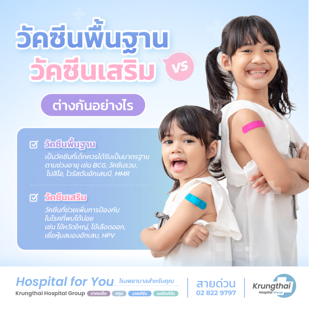 วัคซีนพื้นฐาน vs วัคซีนเสริม ต่างกันอย่างไร